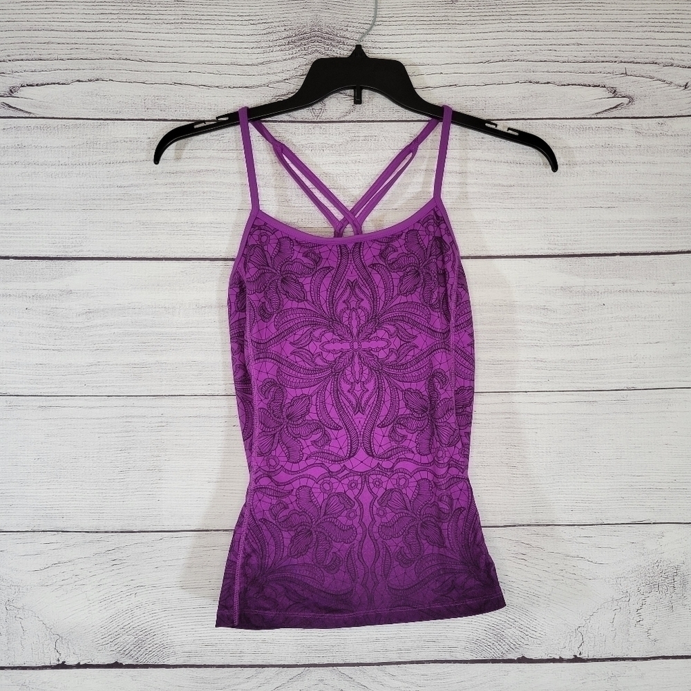 Athleta Harmonious Floral Print Racerback Tank Women's Size Small - Picture 1 of 4